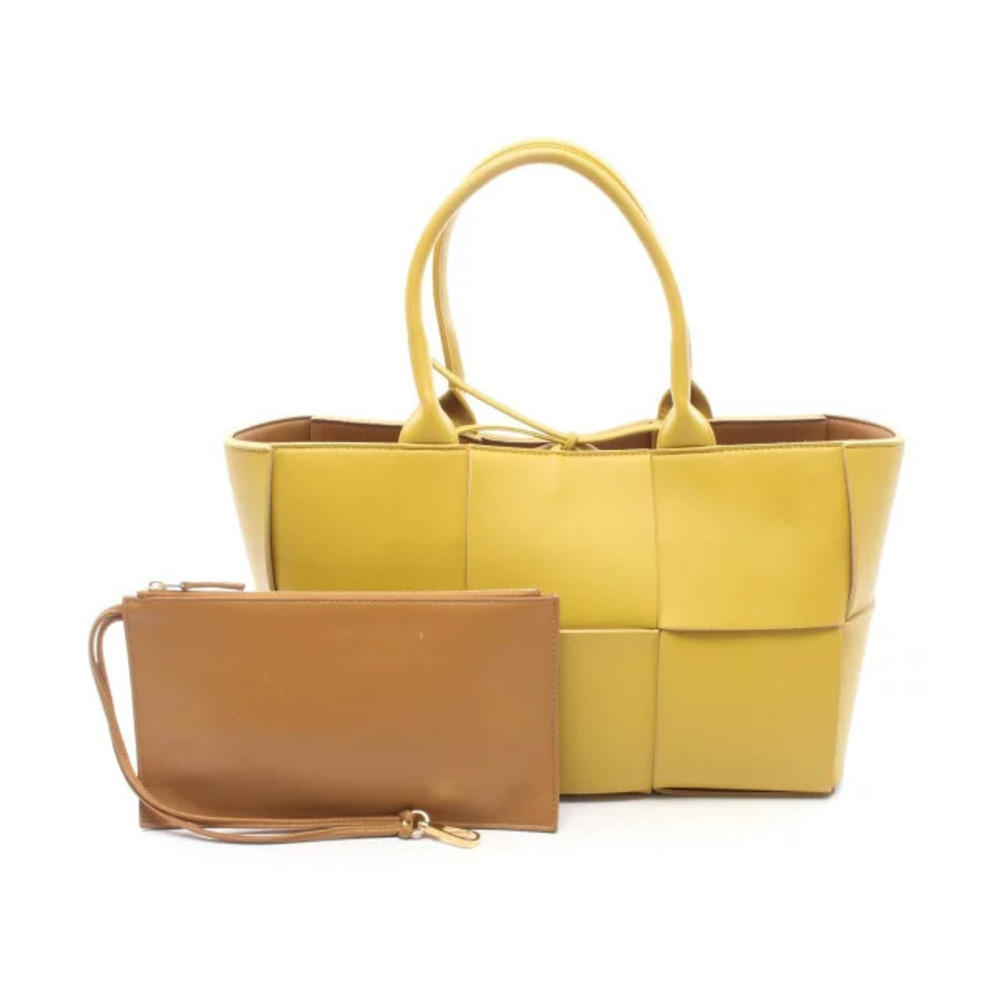 Bottega Veneta Arco Tote Bag Leather Yellow